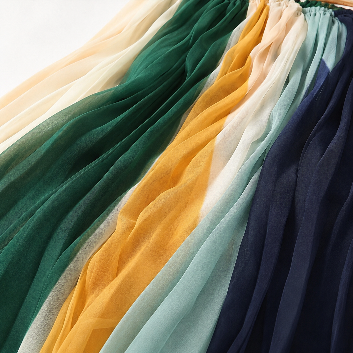 Robe Longue Plissée Multicolore