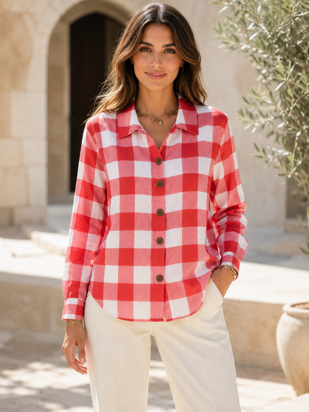 Chemise Élégance Intemporelle à Carreaux